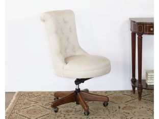Fawn Scroll Back Armless Desk Chair