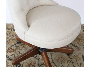 Fawn Scroll Back Armless Desk Chair