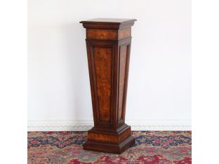 Popular Burl Panel Tapered Pedestal Wood Column 