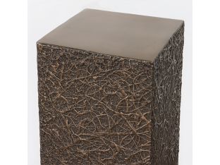 Abstract Patterned Bronze Pedestal