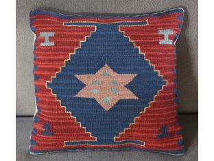 Blue Diamond Khilim Pillow