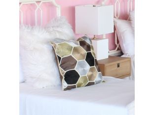 Neutral Hexagons Pillow