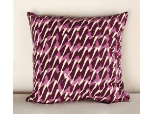 Plum and Wine Geometric Pillow