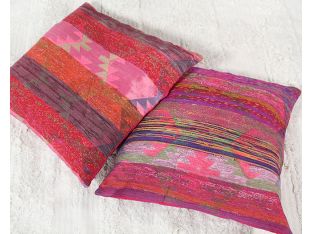 Pink & Red Tribal Floor Pillow