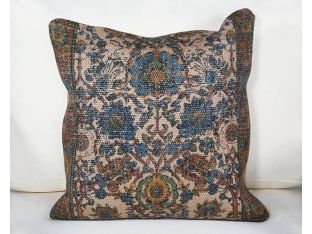 Blue & Khaki Tribal Pillow