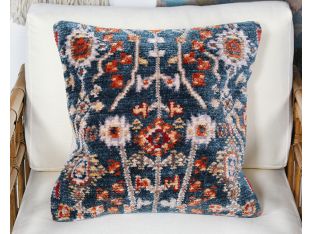 Teal & Orange Woven Tribal Pillow