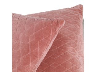 Rose Quilted Velvet Pillow