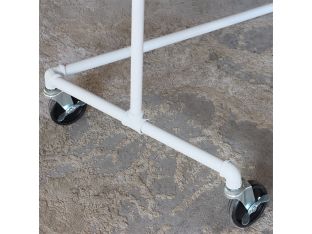 White Industrial Pipe Garment Rack