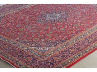 10' x 13' Antique Hand Knotted Oriental Persian Kashan Rug