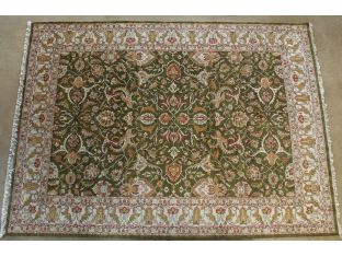 8' x 11' Green Oriental Rug