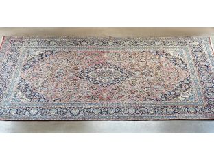 9'3" x 13'4" Pale Blue and Rose Najafabad Persian Rug Circa 1965