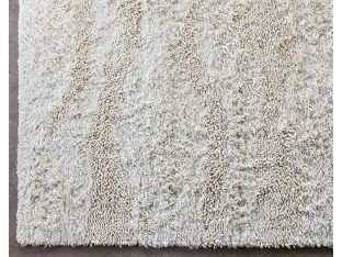 8' x 10'6" Beige Wave Shag Rug