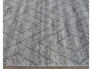 8' x 10' Natural Diamond Patterned Wool Rug