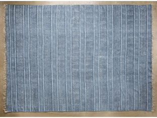 9' x 12' Indigo Block Print Rug