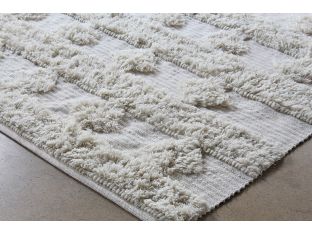 8' x 10' Beige Diamond Stripe Rug