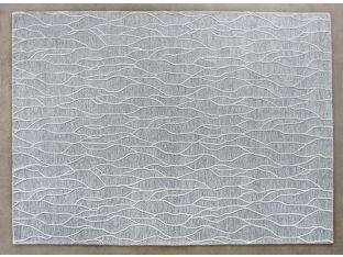 8X11 Ivory/Gray Heathered Geometric Patterned Rug