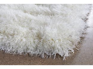 9' x 13' Ivory Plush Shag Rug