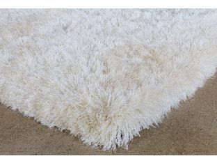 9' 3" X 13' Ivory Three Inch Pile Shag Rug