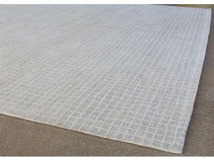 7' 9" X 9' 9" Antique Ivory Wool Pile Rug