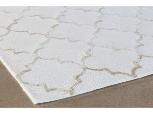 7' 6" X 9' 6" Ivory And Beige Geometric Rug
