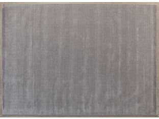 8' X 11'  Gray Loop And Cut Pile Rug 