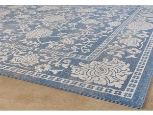 10' X 13'2  Light Blue And Beige Traditional Rug