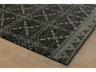 8' X 11' Black And Gray Traditoinal Rug