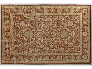 9'3" X 13'  Brown Persian Style Tufted Wool Rug
