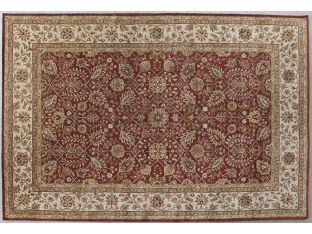 9'3" X 13'  Cranberry Persian Tufted Wool Rug