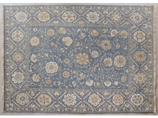 7'9" X 9'9" Sage Soumak Hand Knotted Wool Rug