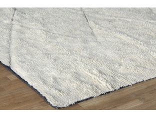 9 X 12 Black And White Tufted Shaggy Rug