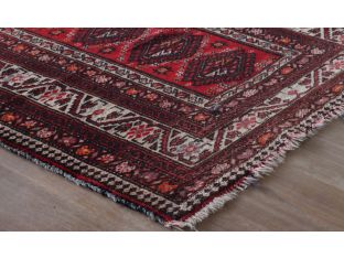 4' X 8' Persian Diamond Pattern Runner Rug