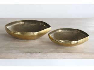 Set of 2 Valton Hammered Metal Bowls