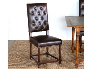 Connor Tufted Leather Dining Chair