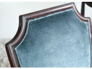 Antique Blue Velvet Side Chair