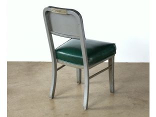 Green Vinyl Steelcase Side Chair