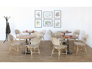 Faux Rattan Bistro Chair