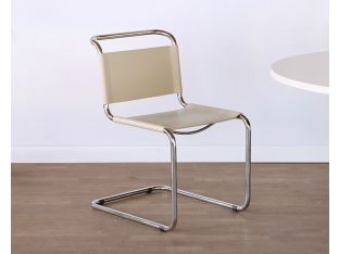 Ivory & Chrome Side Chair