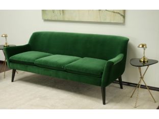 Emerald Green Velvet Sofa