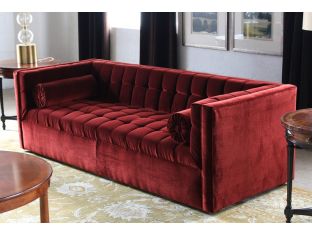 Langford Sofa in Deep Burgundy