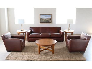 Tight Back Jean Michel Frank Style Club Chair in Leather