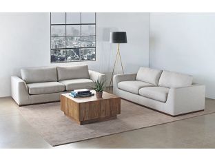 Off White Modern Sofa with Flared Sides
