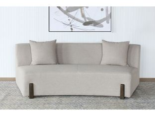 Light Tan Armless Wedge Sofa 