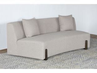Light Tan Armless Wedge Sofa 