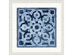 Indigo Stained Glass 1 21.5W x 21.5H