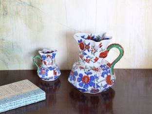 Set of 2 Floral Pitchers