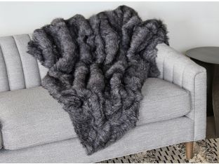 Charcoal Fur Throw