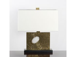 Brass And Rock Crystal Table Lamp