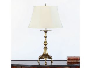 Antique Brass Candlestick Table Lamp