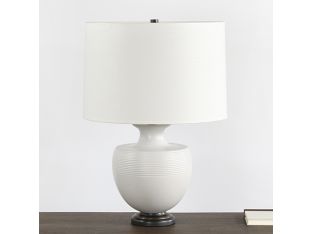Matte Dove Ceramic Urn Table Lamp